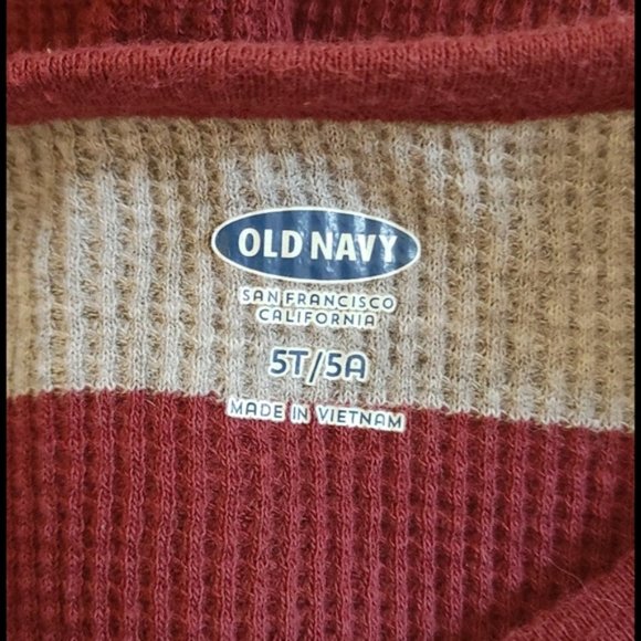 Kids Grey and Dark Red Long Sleeve Thermal Top - Picture 2 of 2